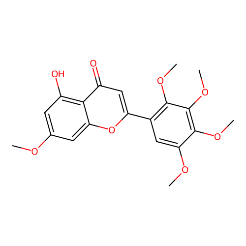 5-Hydroxy-7-methoxy-2-(2,3,4,5-tetramethoxyphenyl)chromen-4-one structure