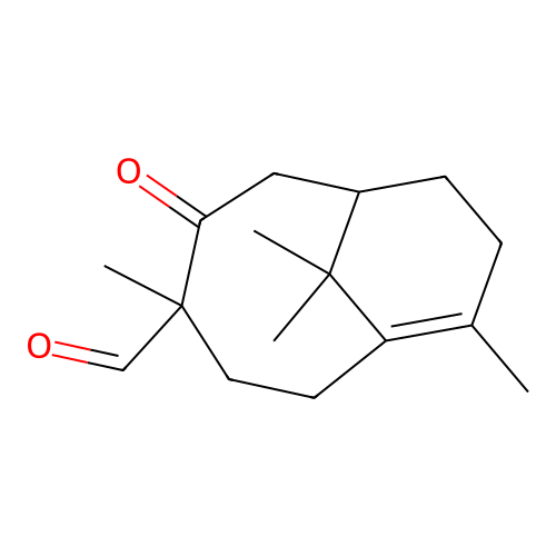 4,10,11,11-Tetramethyl-5-oxobicyclo(5.3.1)undec-1(10)-en-4-carbaldehyde structure