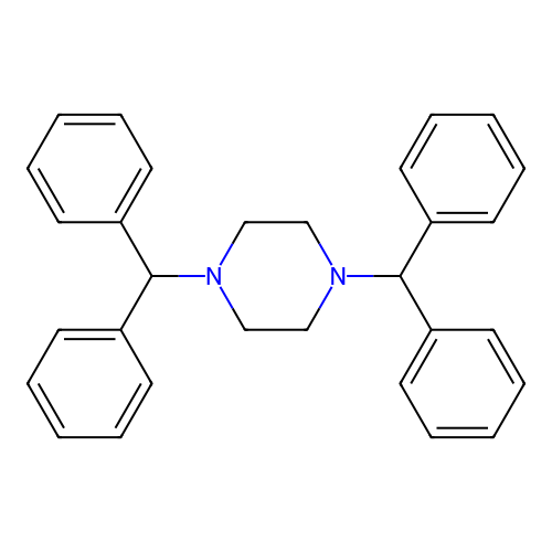 1,4-Dibenzhydrylpiperazine structure
