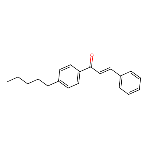(2E)-1-(4-pentylphenyl)-3-phenylprop-2-en-1-one structure