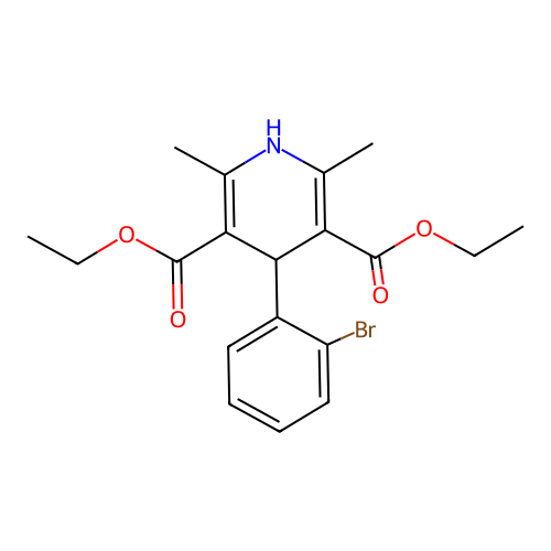 Diethyl 4-(2-bromophenyl)-2,6-dimethyl-1,4-dihydro-3,5-pyridinedicarboxylate structure