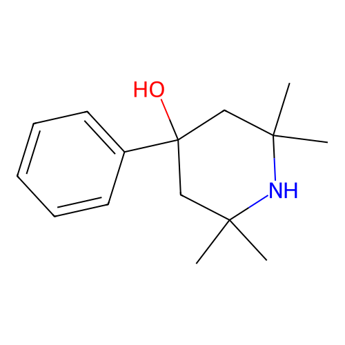 2,2,6,6-Tetramethyl-4-phenylpiperidin-4-ol structure