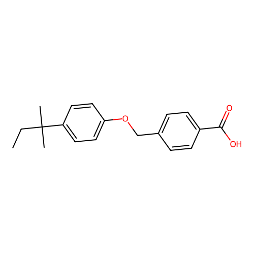 Benzoic acid, 4-[[4-(1,1-dimethylpropyl)phenoxy]methyl]- structure