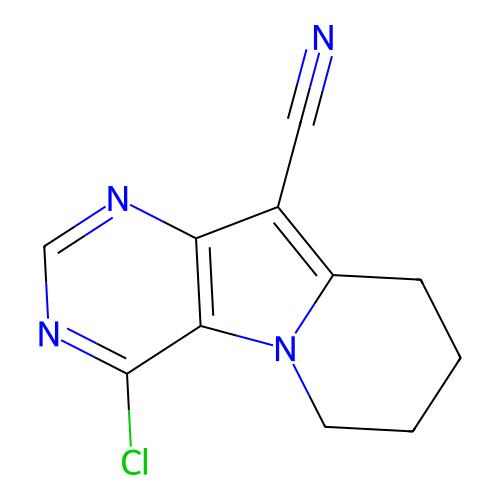 4-Chloro-6,7,8,9-tetrahydropyrimido[4,5-b]indolizine-10-carbonitrile structure