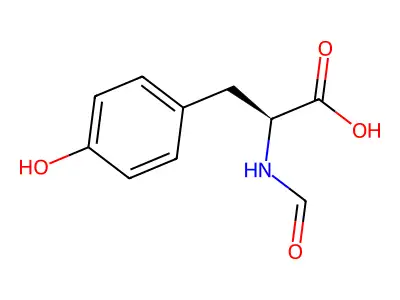 2-Formamido-3-(4-hydroxyphenyl)propanoic acid structure