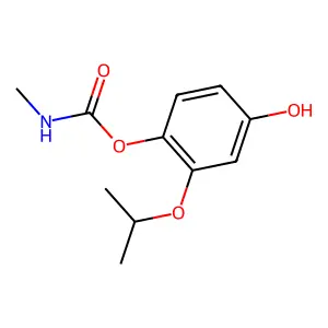 Carbamic acid, methyl-, 5-hydroxy-2-isopropoxyphenyl ester structure