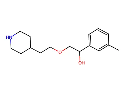 Benzenemethanol, 3-methyl-alpha-((2-(4-piperidinyl)ethoxy)methyl)- structure