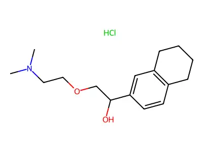 2-Naphthalenemethanol, 5,6,7,8-tetrahydro-alpha-((2-(dimethylamino)ethoxy)methyl-, hydrochloride structure