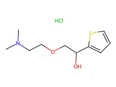 2-Thiophenemethanol, alpha-((2-(dimethylamino)ethoxy)methyl)-, hydrochloride structure