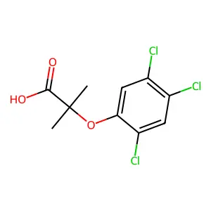 Propanoic acid, 2-methyl-2-(2,4,5-trichlorophenoxy)- structure