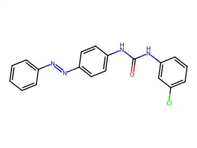 Urea, N-(3-chlorophenyl)-N'-[4-(2-phenyldiazenyl)phenyl]- structure
