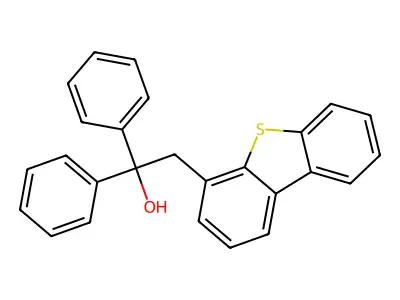 alpha,alpha-Diphenyl-4-dibenzothiopheneethanol structure