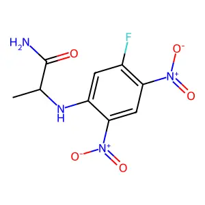 (R)-2-((5-Fluoro-2,4-dinitrophenyl)amino)propanamide structure