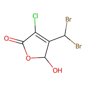 3-Chloro-4-(dibromomethyl)-5-hydroxy-2(5H)-furanone structure