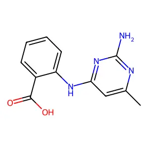 2-[(2-Amino-6-methylpyrimidin-4-yl)amino]benzoic acid structure