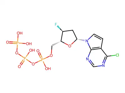 7-Deaza-3'F-5-Cl-PurineTP structure