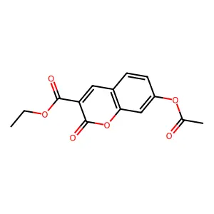 Ethyl 7-acetoxycoumarin-3-carboxylate structure