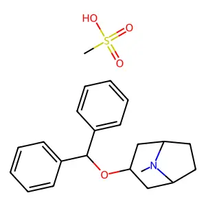 Benztropine mesilate structure