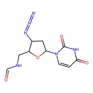 Uridine, 3'-azido-2',3',5'-trideoxy-5'-(formylamino)- structure