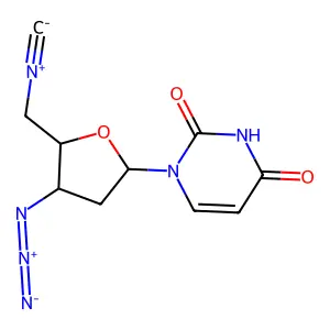 3'-Azido-5'-isocyano-2',3',5'-trideoxyuridine structure