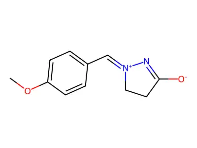 2-[(4-Methoxyphenyl)methylidene]-3,4-dihydropyrazol-2-ium-5-olate structure