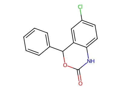 4-Phenyl-6-chloro-1,4-dihydro-2H-3,1-benzoxazin-2-one structure