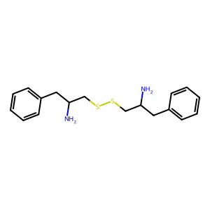 双(2-氨基-3-苯基丙基)二硫化物 structure
