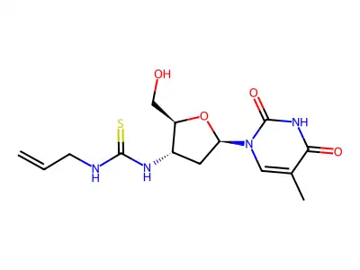Thymidine, 3'-deoxy-3'-(((2-propenylamino)thioxomethyl)amino)- structure
