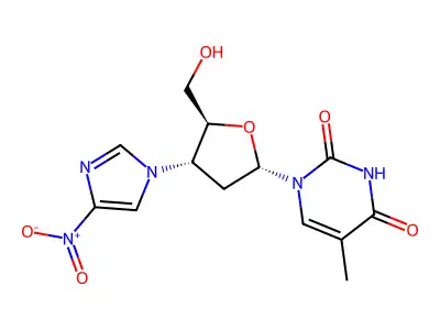 3'-(4-NO2imidazol-1-yl)-a-dT structure