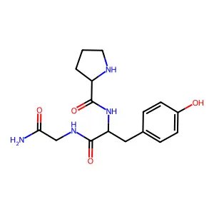脯氨酰-酪氨酰-甘氨酰胺 structure