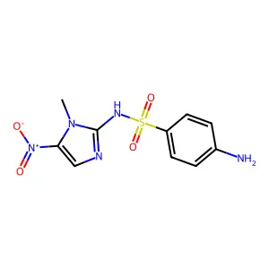 1-Methyl-2-((4-aminophenyl)sulfonyl)amino-5-nitroimidazole structure
