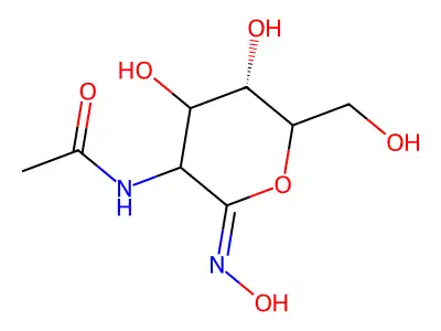 2-Acetamido-2-deoxy-D-gluconhydroximo-1,5-lactone structure