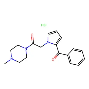 Piperazine, 1-((2-benzoyl-1-pyrrolyl)acetyl)-4-methyl-, monohydrochloride structure