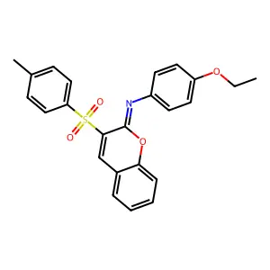 (Z)-4-ethoxy-N-(3-tosyl-2H-chromen-2-ylidene)aniline structure