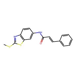 N-(2-(methylthio)benzo[d]thiazol-6-yl)cinnamamide structure