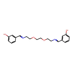 3,3'-((1Z,11Z)-5,8-dioxa-2,11-diazadodeca-1,11-diene-1,12-diyl)diphenol structure