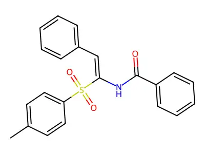 N-[(Z)-1-(4-Methylbenzenesulfonyl)-2-phenylethenyl]benzamide structure