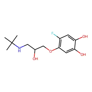 3-(tert-Butylamino)-1-(3,4-dihydroxy-6-fluorophenoxy)-2-propanol structure