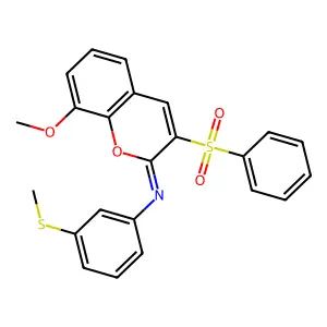 3-(benzenesulfonyl)-8-methoxy-N-(3-methylsulfanylphenyl)chromen-2-imine structure