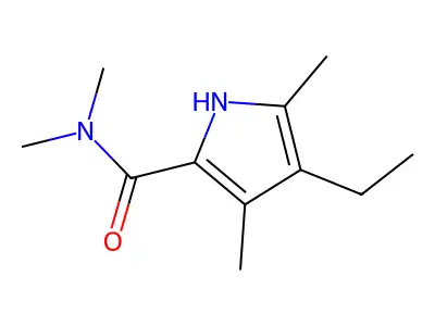 4-Ethyl-N,N,3,5-tetramethyl-2-pyrrolecarboxamide structure