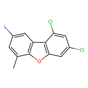 6-Methyl-8-iodo-1,3-dichlordibenzofuran structure