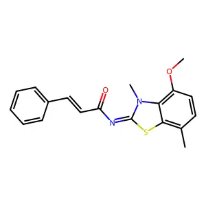 (Z)-N-(4-methoxy-3,7-dimethylbenzo[d]thiazol-2(3H)-ylidene)cinnamamide structure