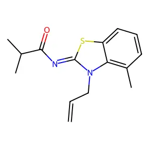 (Z)-N-(3-allyl-4-methylbenzo[d]thiazol-2(3H)-ylidene)isobutyramide structure