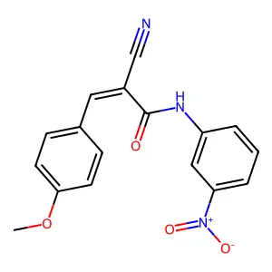 (Z)-2-cyano-3-(4-methoxyphenyl)-N-(3-nitrophenyl)acrylamide structure