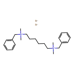 Ammonium, hexamethylenebis(benzyldimethyl-, dibromide structure