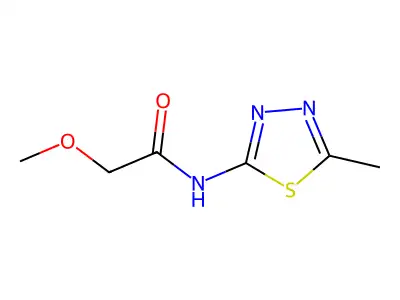 2-methoxy-N-(5-methyl-1,3,4-thiadiazol-2-yl)acetamide structure