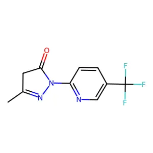 3-methyl-1-[5-(trifluoromethyl)pyridin-2-yl]-4,5-dihydro-1H-pyrazol-5-one structure