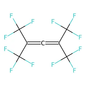 2,3-Pentadiene, 1,1,1,5,5,5-hexafluoro-2,4-bis(trifluoromethyl)- structure