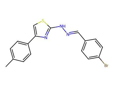 4-Bromobenzaldehyde [4-(4-methylphenyl)-1,3-thiazol-2-yl]hydrazone structure