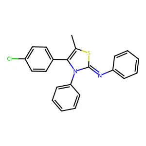 4-(4-chlorophenyl)-5-methyl-N,3-diphenyl-1,3-thiazol-2-imine structure